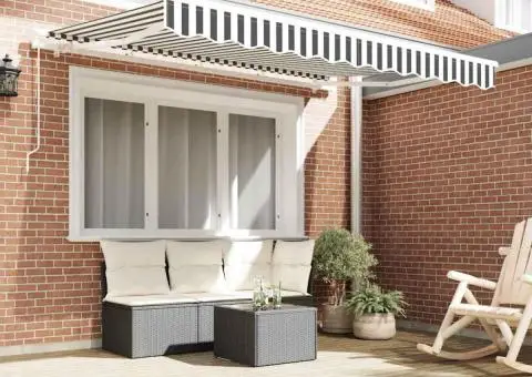 Fabrică de marchiză pentru cadru de 3.5x2 m antracit și alb - 3/5