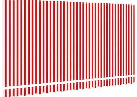 Material de înlocuire pentru marchiză pentru cadru de 4x2 m Roșu și Alb - 4/5