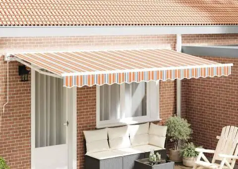 ViaXL Material de înlocuire pentru marchiză 4x2 m cu dungi multicolore - 1/5