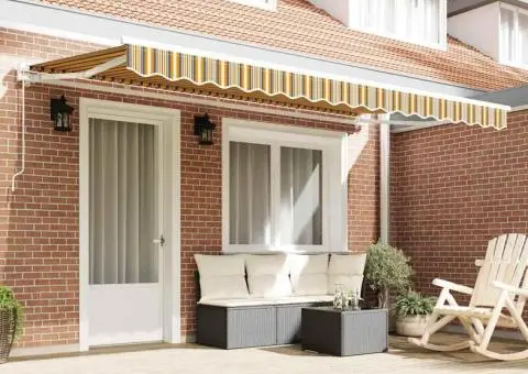 Material de Înlocuire pentru Marchiză pentru cadru de 4x2 m cu design multicolor în dungi - 3/5