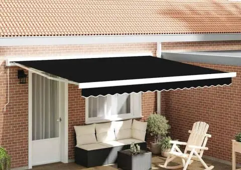 Țesătura de Înlocuire pentru Copertină pentru Cadru 4x3.5 m Negru - 1/5