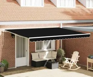 vidaXL Material de Înlocuire pentru Copertină pentru Cadru de 4.5x3.5 m Negru