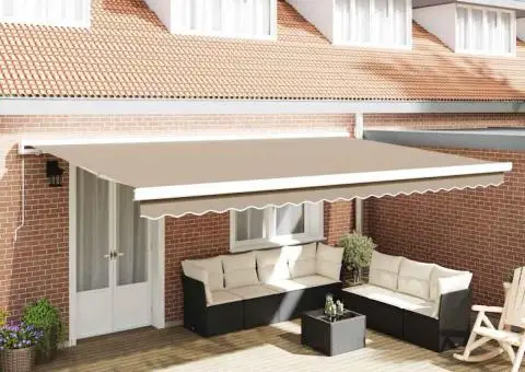 Marchiză pentru cadru de 5x3 m Bej - 1/5