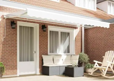 Țesătură pentru Înlocuirea Marchizei pentru Cadru de 4x2 m Alb - 3/5