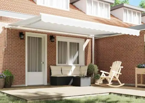 Material de înlocuire pentru marchiză pentru cadru de 4.5x3 m Alb - 3/5