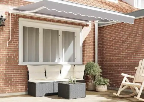 Țesătură pentru înlocuire marchiză pentru cadru de 3x2 m Gri deschis - 3/5