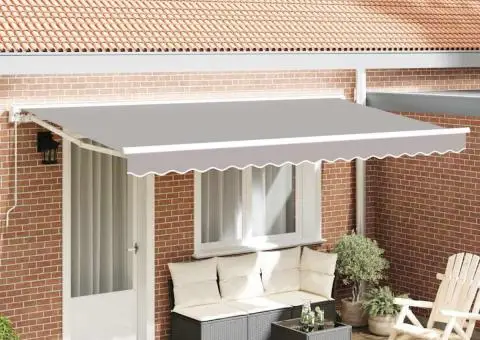 Material de înlocuire pentru marchiză pentru cadru 4x2 m gri deschis - 1/5