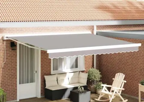 Material de înlocuire pentru marchiză pentru cadru 4x3 m - Gri deschis - 1/5