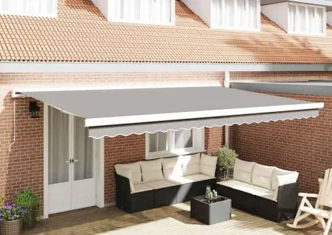 Material de rezervă pentru umbră pentru cadru de 5x3.5 m Gri deschis - 1/5