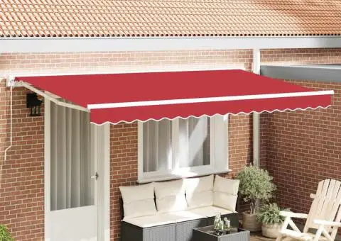 Material de înlocuire pentru marchiză pentru cadru de 4x2 m Roșu - 1/5