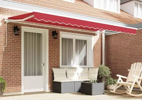 Material de înlocuire pentru marchiză pentru cadru de 4x2 m Roșu - 3/5