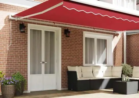 Material de Înlocuire pentru Marchiză pentru Cadru de 5x3 m Roșie - 3/5