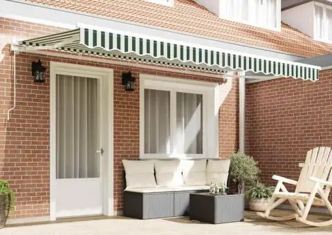 Fabrică de marchiză pentru cadru de 4x2 m în verde și alb - 3/5