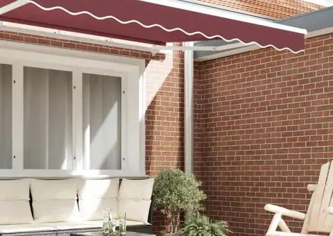 Marchiză de 2.5 m bordou, dimensiuni 2.3x0.2 m - 3/5