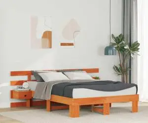 vidaXL Cadru de pat cu sertar Maro 135 x 190 cm