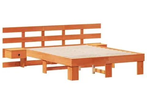 Cadru de pat cu sertar Maro 135 x 190 cm - 2/5