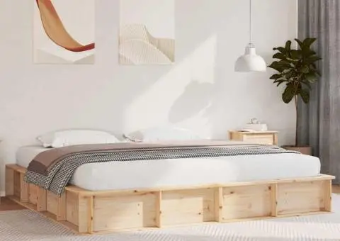 Cadru de pat cu depozitare Maro 180 x 200 cm lemn - 1/5