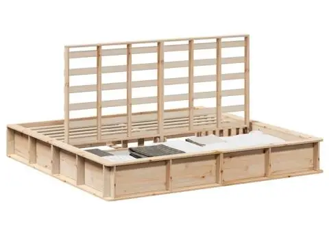 Cadru de pat cu depozitare Maro 180 x 200 cm lemn - 3/5