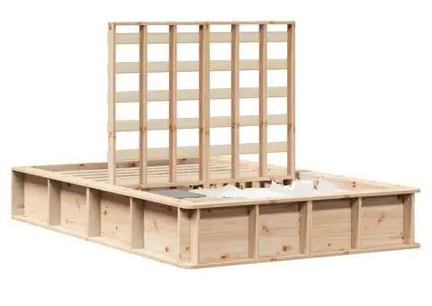 Cadru de pat cu spațiu de stocare, 140 x 200 cm din pin masiv - 3/5