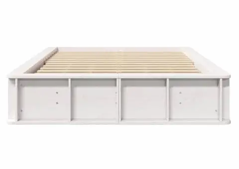 Cadru de pat cu depozitare Alb 120 x 200 cm lemn - 5/5