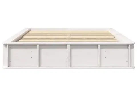 Cadru de pat cu depozitare Alb 135 x 190 cm lemn - 5/5