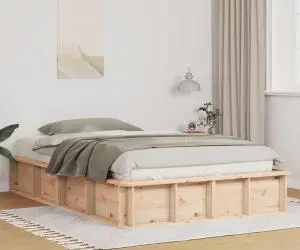 vidaXL Cadru de pat cu depozitare Maro 120 x 190 cm lemn