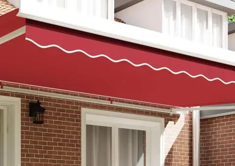 Fald din stor , cadru de 5 m, Roșu, 4.8 x 0.2 m - 3/5