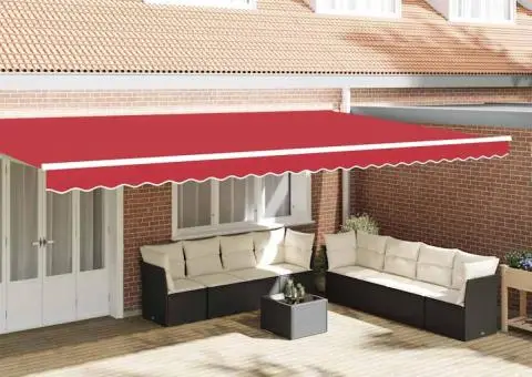 Volan pentru Marchiză de 6m, Roșu 5.8x0.2 m - 1/5