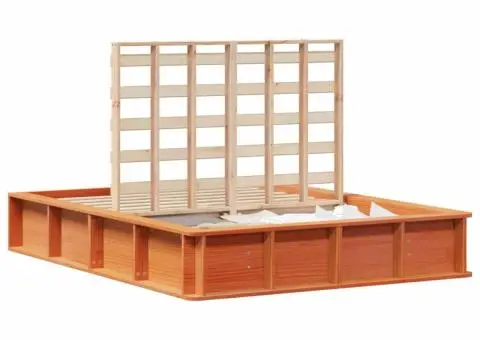 Cadru de pat cu depozitare Maro ceruit 120 x 190 cm lemn - 3/5