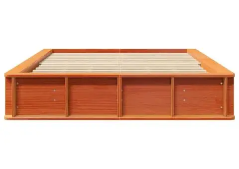 Cadru de pat cu depozitare Maro ceruit 120 x 190 cm lemn - 5/5