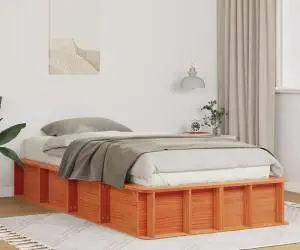 vidaXL Cadru de pat cu depozitare Maro ceruit 100 x 200 cm lemn