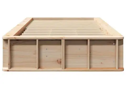 Cadru de pat cu depozitare Maro 90 x 200 cm Lemn masiv de pin - 5/5