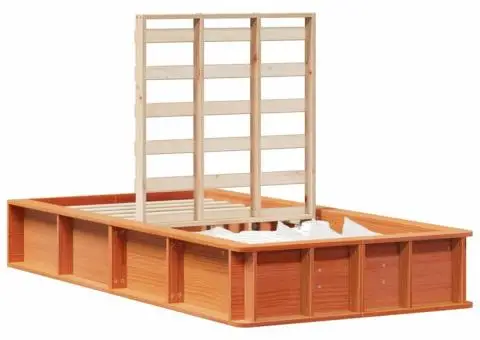 Cadru de pat cu depozitare Maro ceruit 90 x 200 cm lemn - 3/5