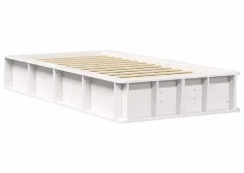 Cadru de pat cu depozitare Alb 80 x 200 cm lemn - 2/5