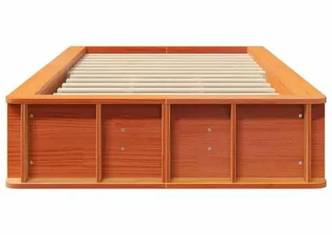 Cadru de pat cu depozitare Maro ceruit 80 x 200 cm lemn - 5/5