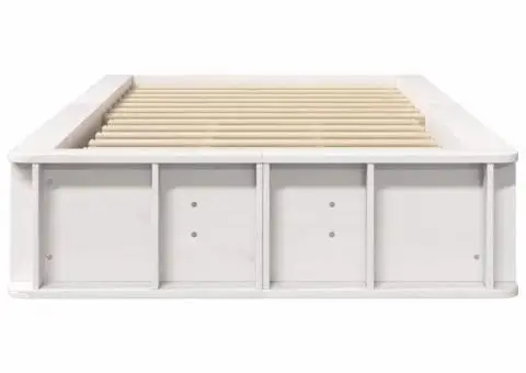 Cadru de pat cu depozitare Manual Alb 90 x 190 cm lemn - 5/5