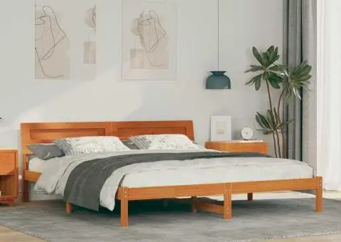 Cadru de pat Maro 200 x 200 cm Lemn masiv - 1/5