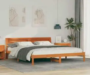vidaXL Cadru de pat Maro 200 x 200 cm Lemn masiv