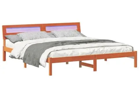 Cadru de pat Maro 200 x 200 cm Lemn masiv - 3/5