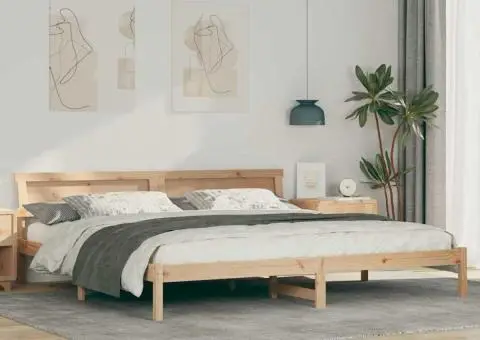 Cadru de pat Maro 200 x 200 cm Lemn masiv de pin - 1/5