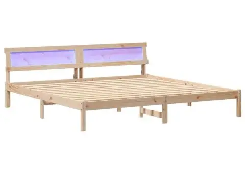 Cadru de pat Maro 200 x 200 cm Lemn masiv de pin - 2/5