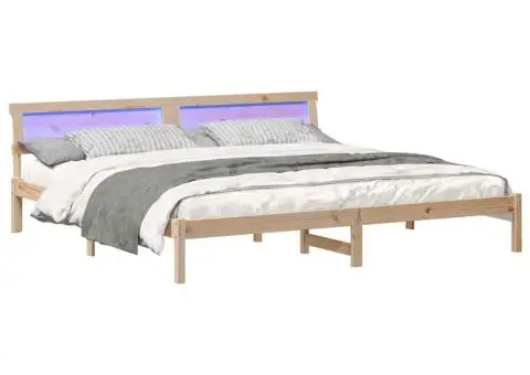 Cadru de pat Maro 200 x 200 cm Lemn masiv de pin - 3/5