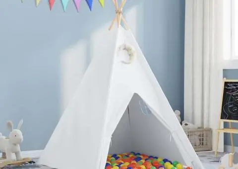 Cort Teepee Altele Alb Mediu Poliester - 1/5
