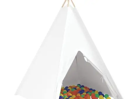 Cort Teepee Altele Alb Mediu Poliester - 2/5