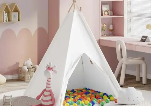 Cort Teepee Altele Alb Mediu Poliester - 5/5