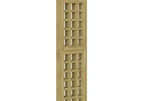 Ecran de Intimitate pentru Exterior - 4 Panouri, Lemn de Pin Trat - 4/5