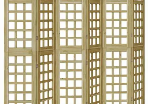 Ecran de intimitate pentru exterior, 6 panouri, lemn de pin tratat - 2/5