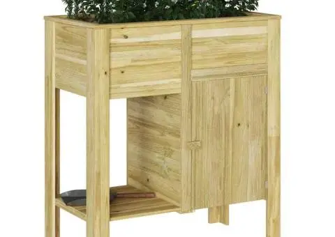 Grădină Răsădită cu Depozitare 85x46x96 cm Lemn Tratată Pin - 3/5