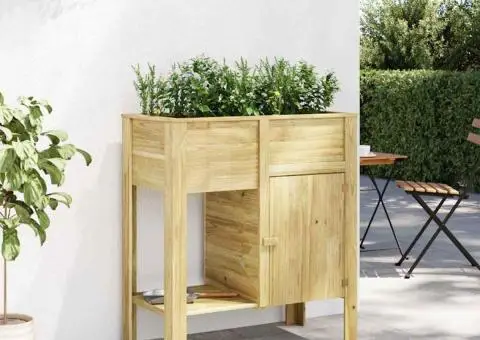 Grădină Răsădită cu Depozitare 85x46x96 cm Lemn Tratată Pin - 4/5