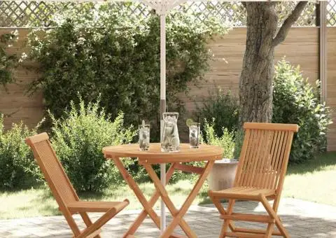 Set bistro 3 piese din lemn masiv de acacia - 1/5